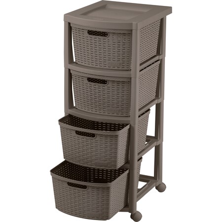 Rimax Four Drawer Rolling Cart 10433